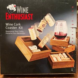 Wine Cork Coaster Kit - Wine Enthusiast -8 total coasters